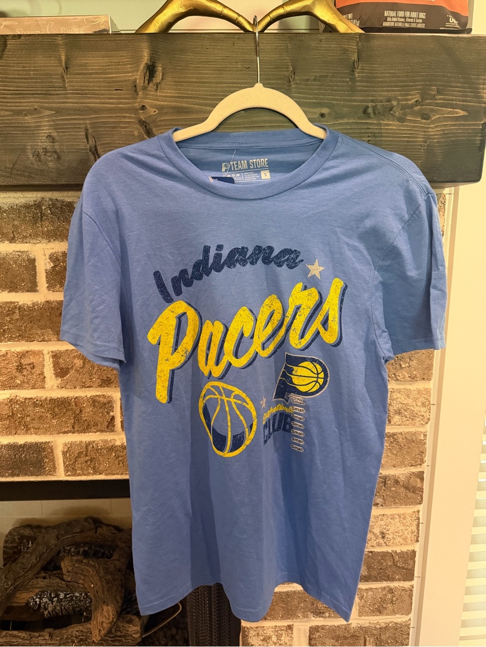 NBA Blue and Yellow Indiana Pacers Graphic Tee